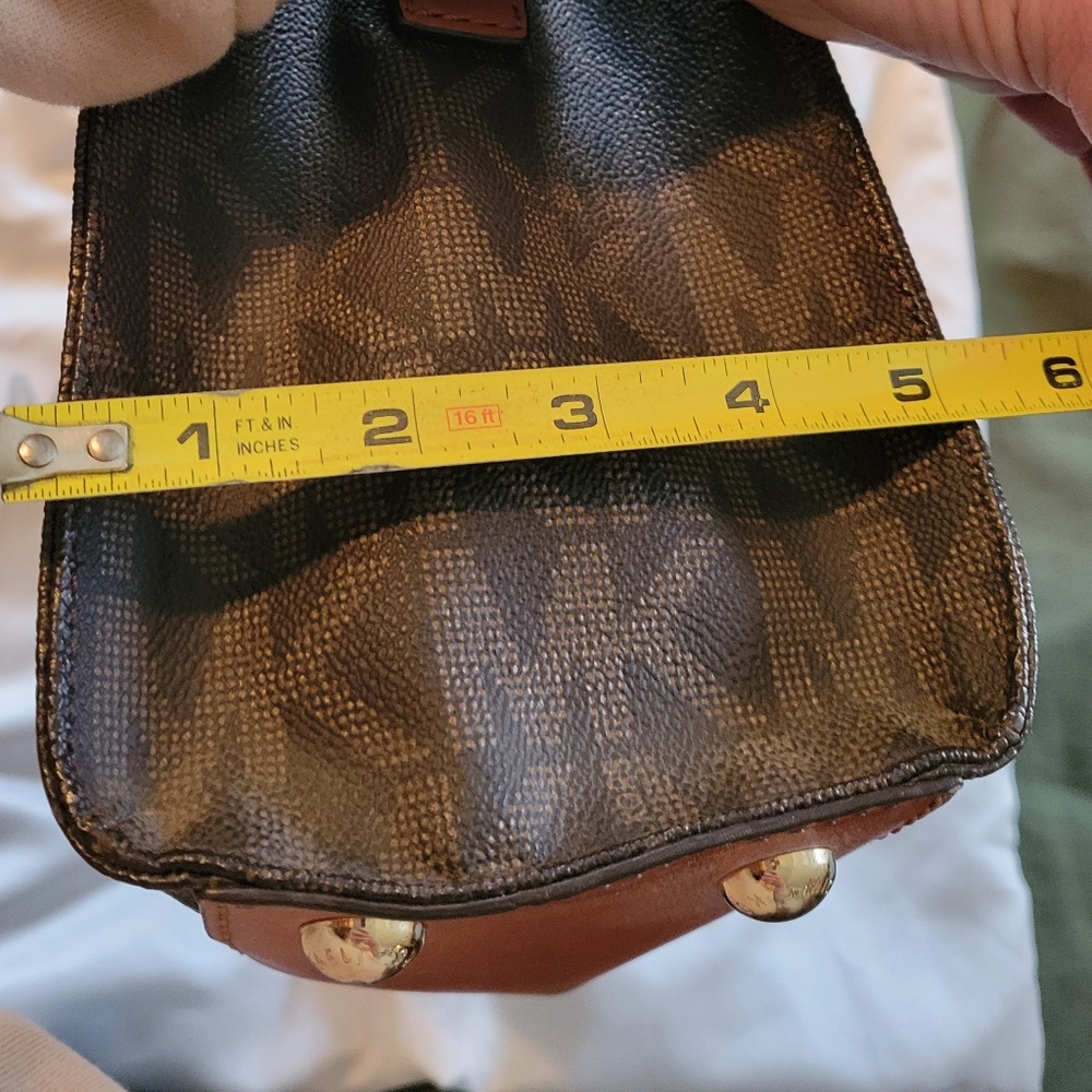 Michael Kors Hamilton Leather Bag Brown Logo with Dust Bag - Picture 13 of 13